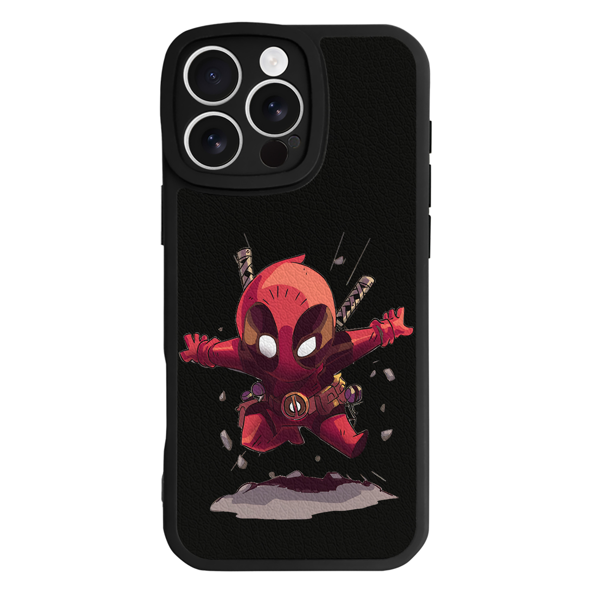 （画像用） Deadpool デッドプール 【iPhone 16シリーズ対応】シリコンスマホケース（レザー調） 材質：シリコン